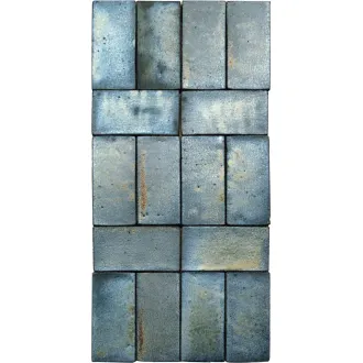 carrelage décoratif Metallica Silver 10x20 Cm 2
