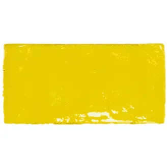 Handgemachte Dekorfliesen Metallica Yellow 10x20 Cm 2