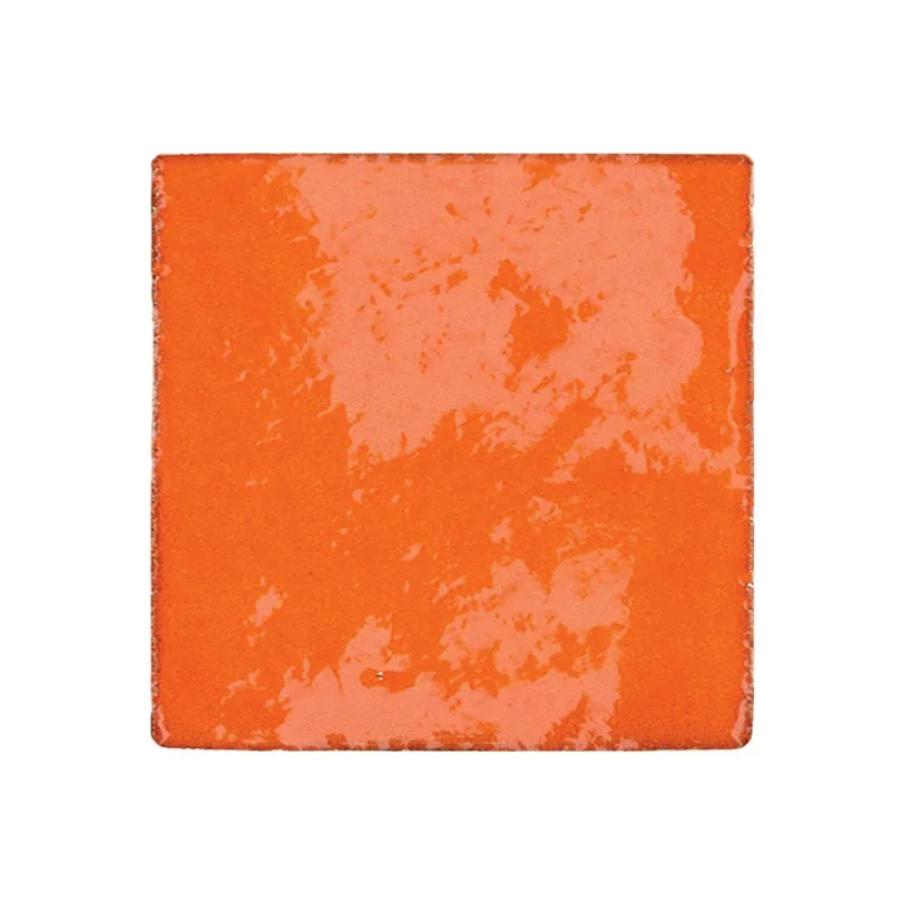 Handgemachte Dekorfliesen Metallica Orange      10x10 Cm