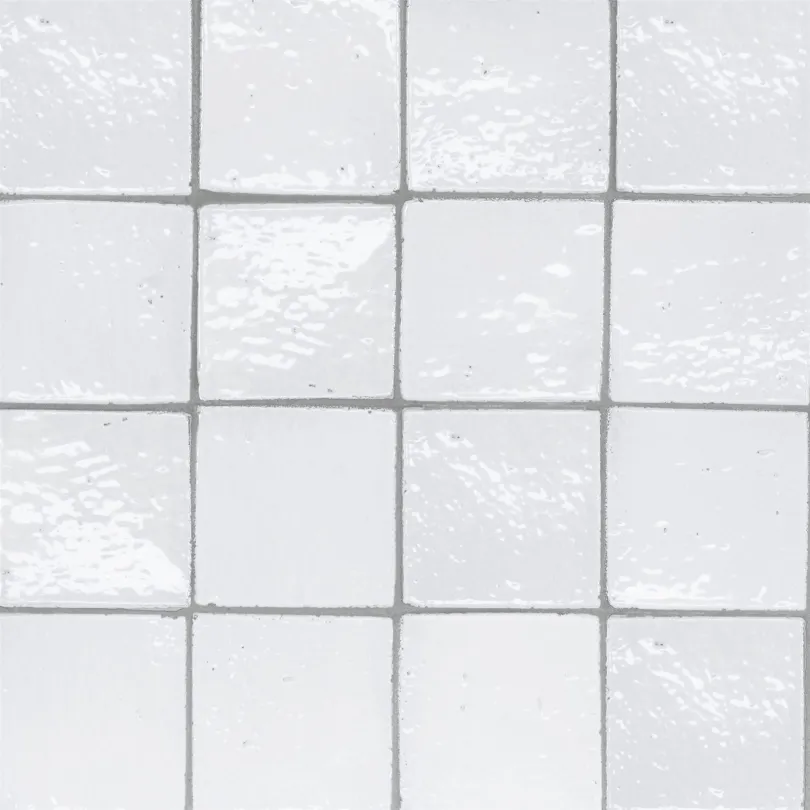 Handgemachte Dekorfliesen Metallica White       10x10 Cm