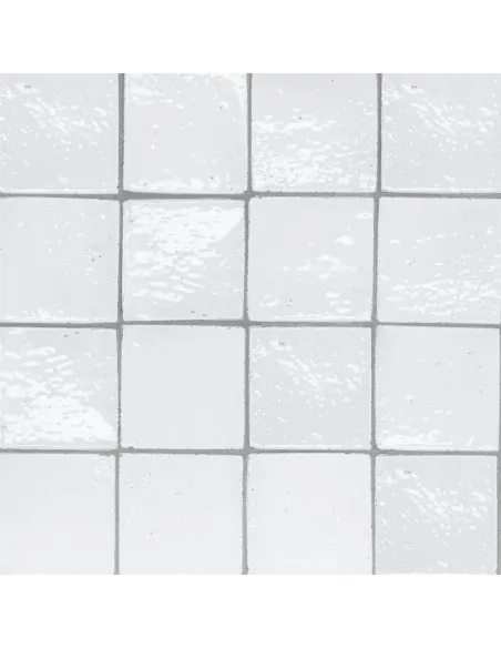 Handgemachte Dekorfliesen Metallica White       10x10 Cm