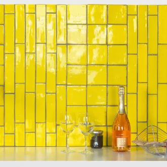 carrelage décoratif Metallica Yellow 10x10 Cm 2