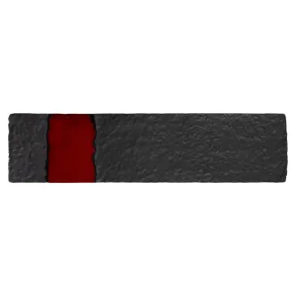 Piastrella Decorativa Metallica Black Rectangle 5x20 Cm