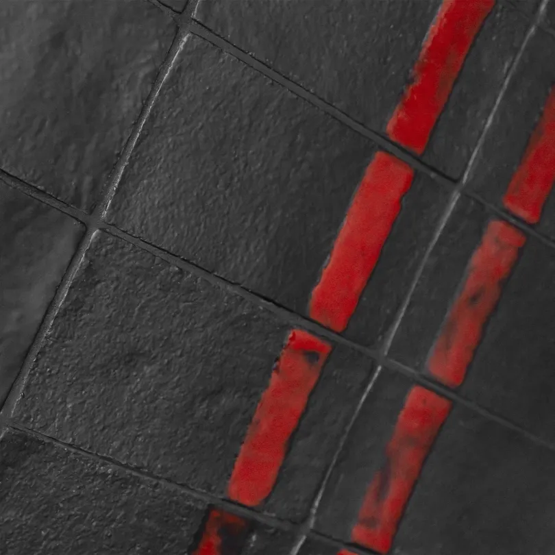 Dekorfliesen Metallica Black Circle 10x20 Cm