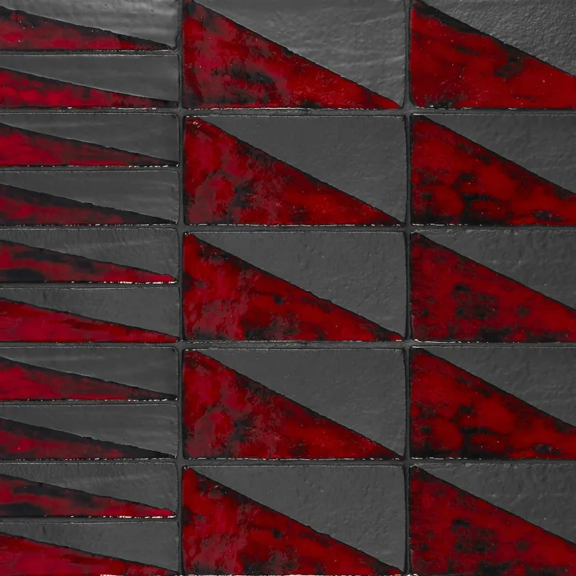 carrelage décoratif Metallica Black Triangle 10x20 Cm