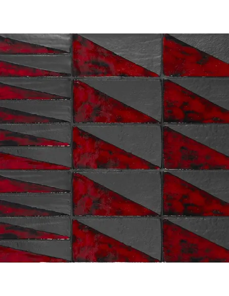 Dekorfliesen Metallica Black Triangle 10x20 Cm