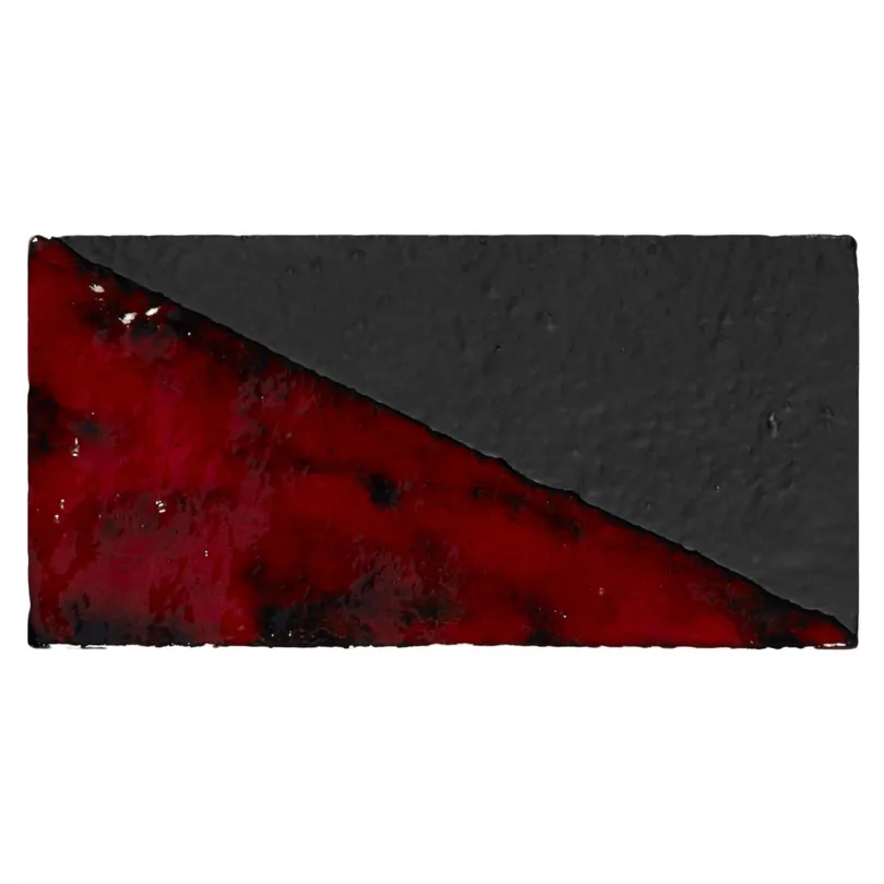 Piastrella Decorativa Metallica Black Triangle 10x20 Cm