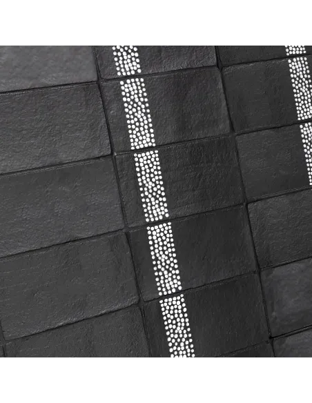 Decor tiles Metallica Black Pearl Circle 10x20 C Decor tiles Metallica Black Pearl Circle 10x20 C