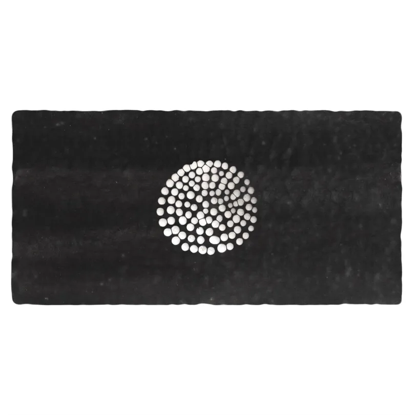 Piastrella Decorativa Metallica Black Pearl Circle 10x20 Cm