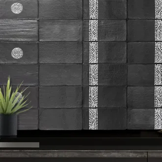 carrelage décoratif Metallica Black Pearl Rectangle 10x20 Cm 2