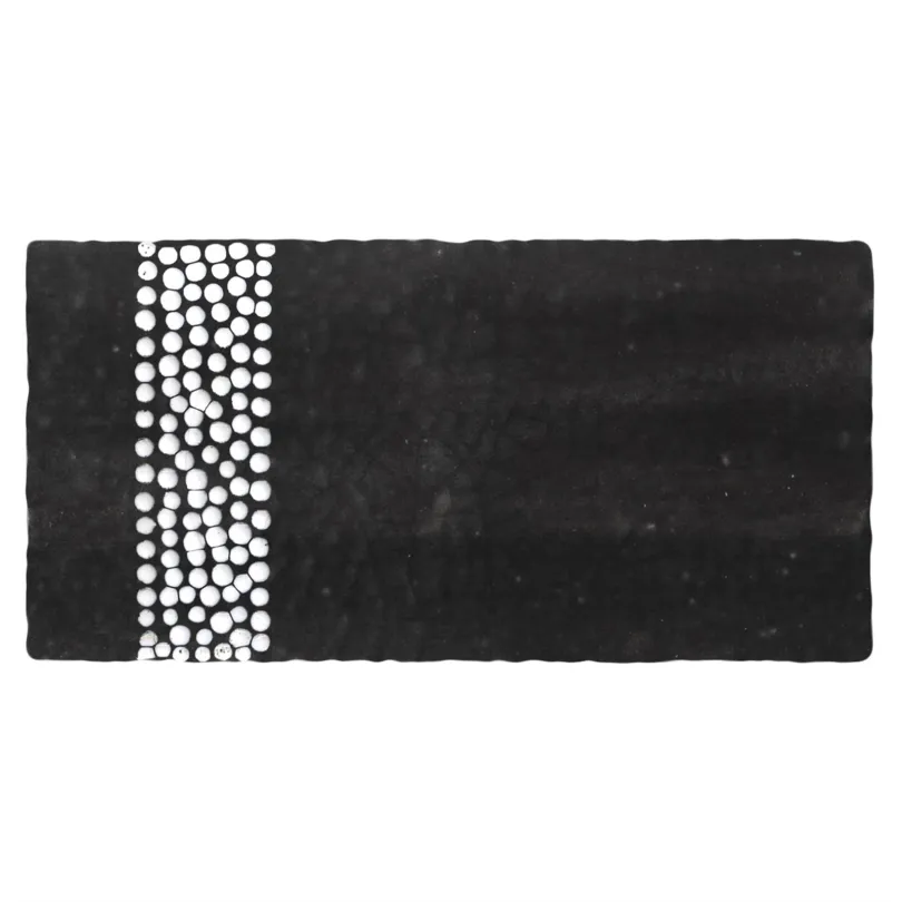Piastrella Decorativa Metallica Black Pearl Rectangle 10x20 Cm