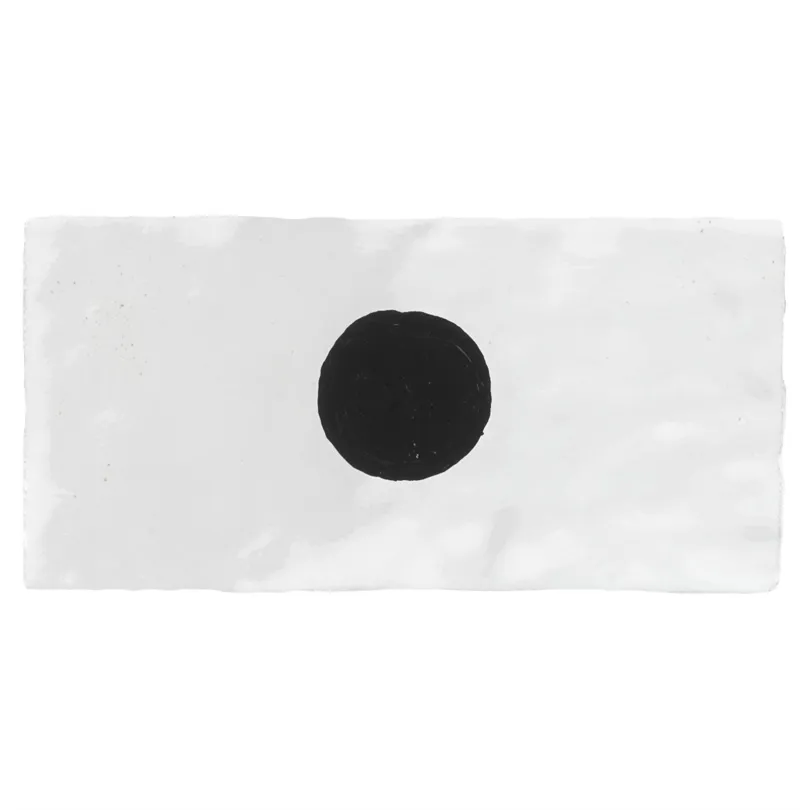 Dekorfliesen Metallica White Circle 10x20 Cm