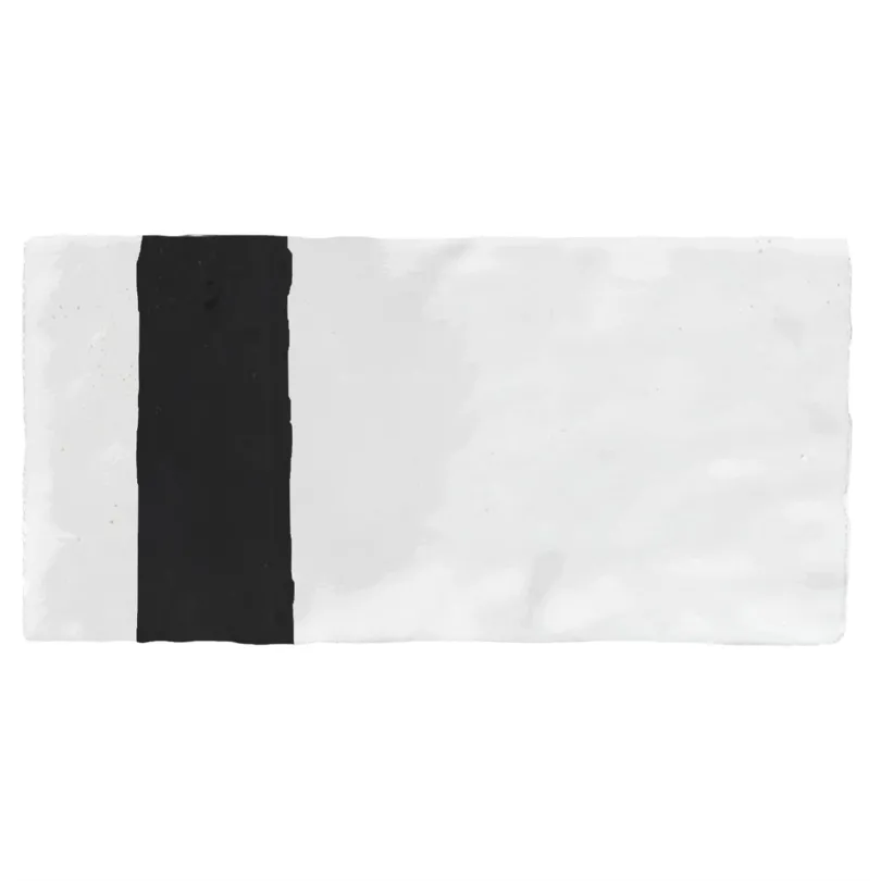 Piastrella Decorativa Metallica White Rectangle 10x20 Cm