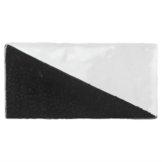 Piastrella Decorativa Metallica White Triangle 10x20 Cm