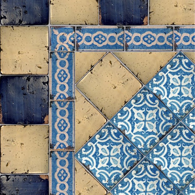 Carrelage décoratif Collezioni d’Autore Blu 20X20 cm