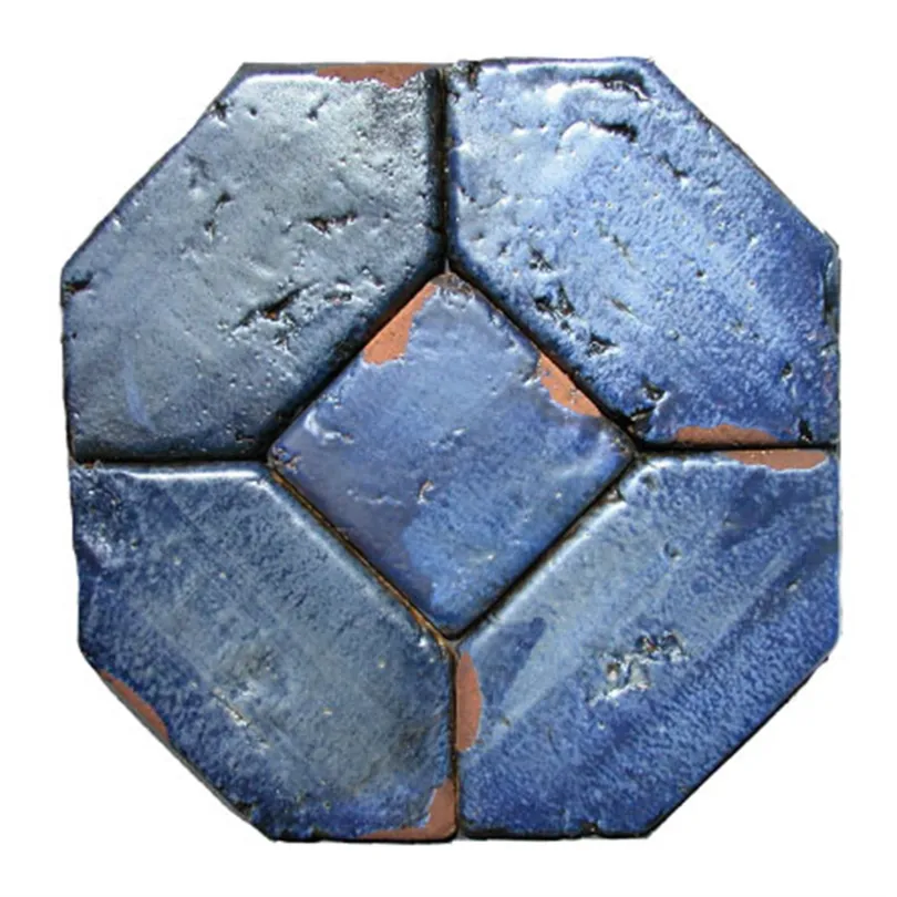 Handgemachte Dekorfliesen Collezioni d’Autore Losanga Blau 30X15 cm