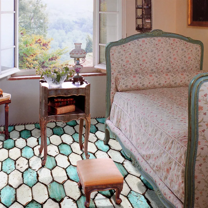 Carrelage décoratif Collezioni d’Autore Losanga Smeraldo 30X15 cm