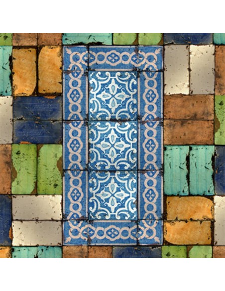 Handgemachte Dekorfliesen Collezioni d’Autore Blau 15X30 cm