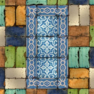 Piastrella decorata Collezioni d’Autore T.157 15X30 cm 2