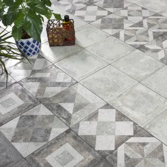 Carrelage Effet Béton Shopping Street 20,5x20,5 Cm 2