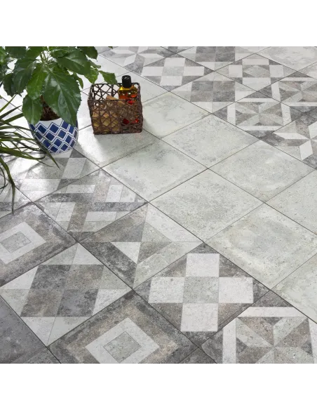 Cement effect artistic tiles Shopping Street 20,5x20,5 cm Cement effect artistic tiles Shopping Street 20,5x20,5 cm