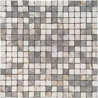 Piastrella decorativa mosaico effetto marmo 45x45 cm