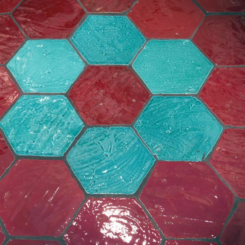 Artistic tiles Emotions emerald green hexagon 20X23 cm