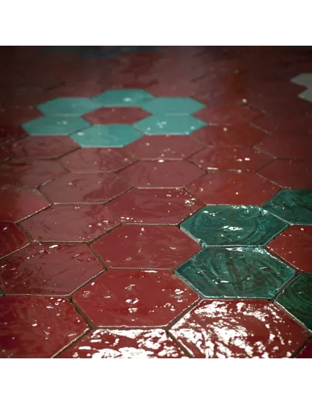 Artistic tiles Emotions emerald green hexagon 20X23 cm Artistic tiles Emotions emerald green hexagon 20X23 cm