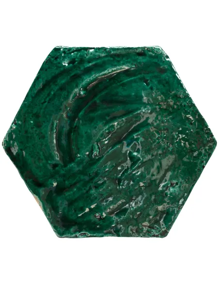 Ceramica artistica Emotions verde Esagono 20X23 cm Ceramica artistica Emotions verde Esagono 20X23 cm