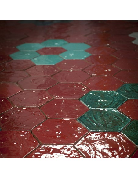 Ceramica artistica Emotions verde Esagono 20X23 cm Ceramica artistica Emotions verde Esagono 20X23 cm