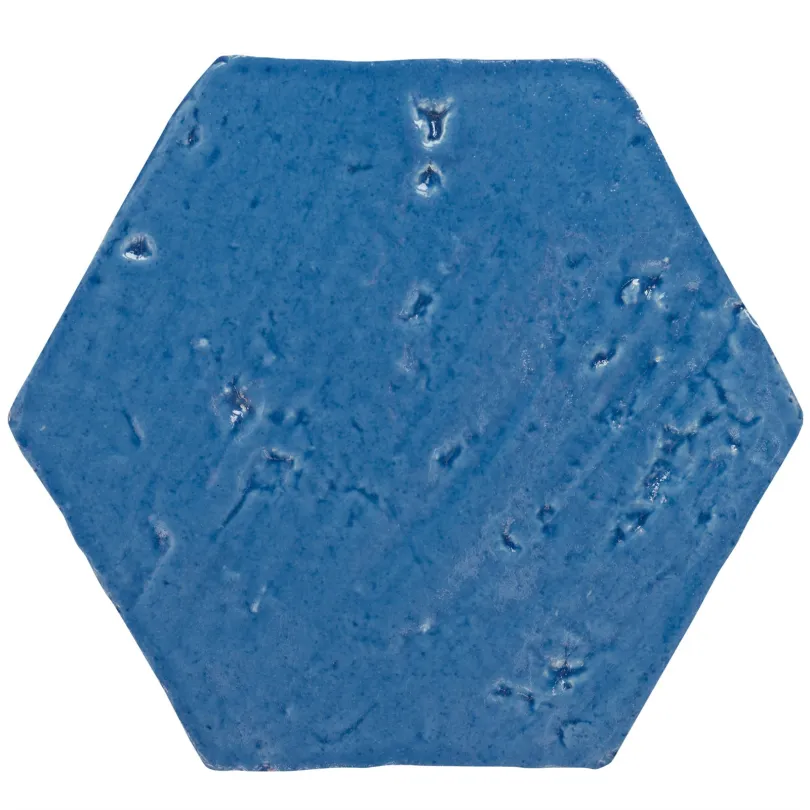 Handgemachte Dekorfliesen Emotions Blau Hexagon 20X23 cm