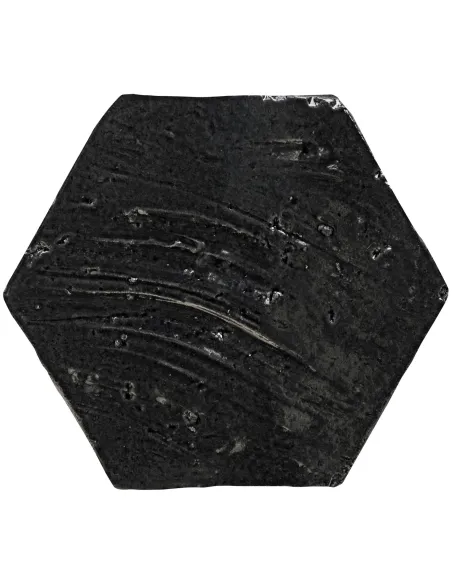 Handgemachte Dekorfliesen Emotions Schwarz glänzend Hexagon 20X23 cm Handgemachte Dekorfliesen Emotions Schwarz glänzend Hexagon 20X23 cm