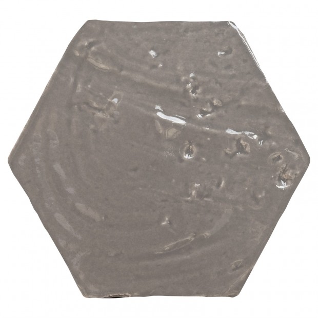 Ceramica artistica Emotions grigio Esagono 20X23 cm