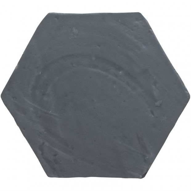 Handgemachte Dekorfliesen Emotions Schwarz matt Hexagon 20X23 cm