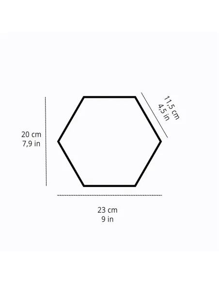 Artistic tiles Emotions white matt hexagon 20X23 cm