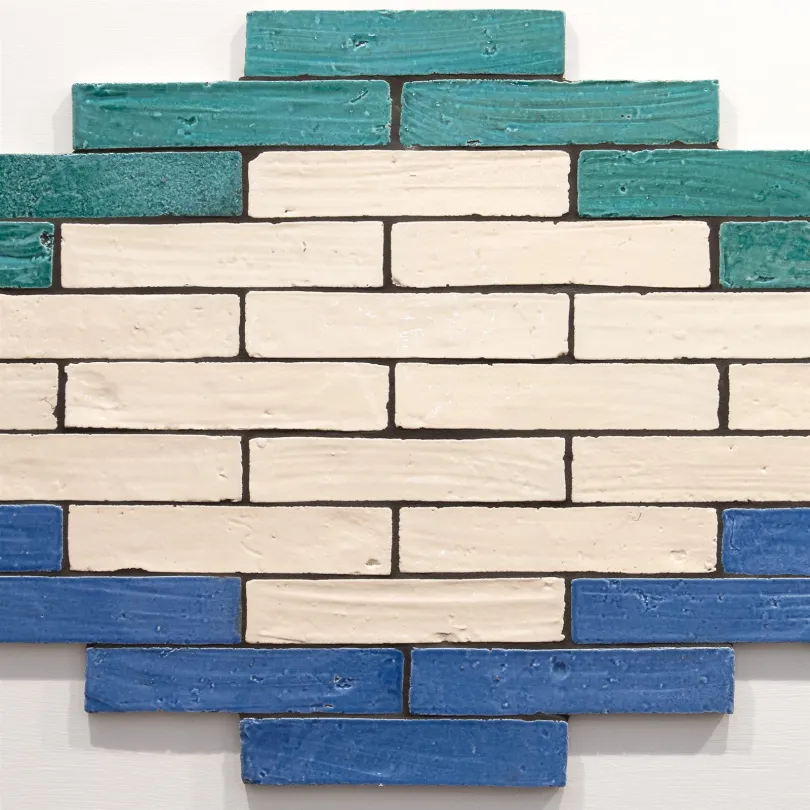 Ceramica artistica Emotions  verde smeraldo listello 6x30 cm