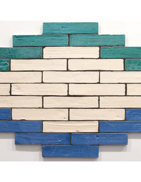 Ceramica artistica Emotions  verde smeraldo listello 6x30 cm