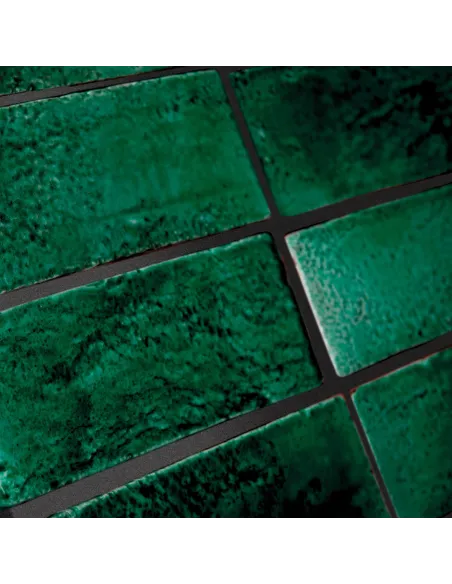 Ceramica artistica Emotions verde scuro listello 6x30 cm