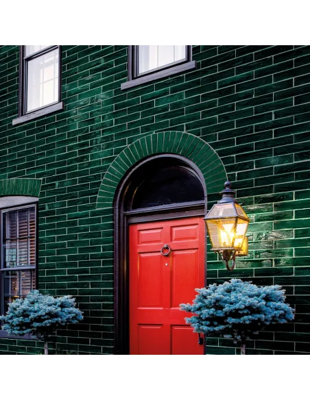 Ceramica artistica Emotions verde scuro listello 6x30 cm