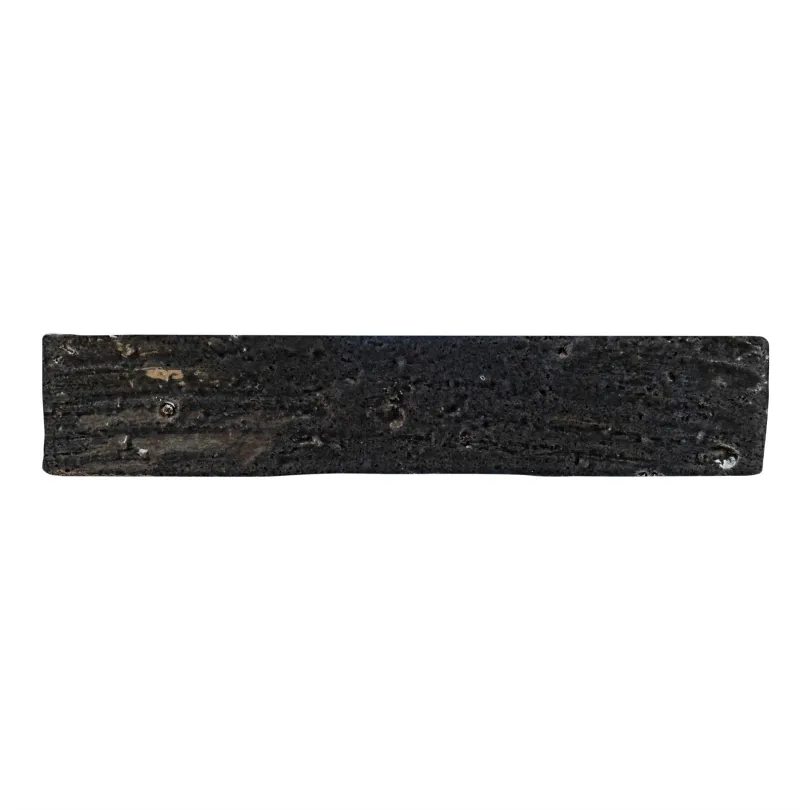 Handgemachte Dekorfliesen Emotions Schwarz 6x30 cm