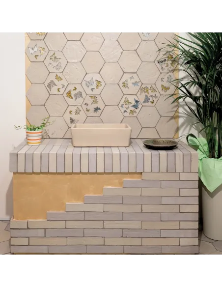 Ceramica artistica Emotions beige matt listello 6x30 cm