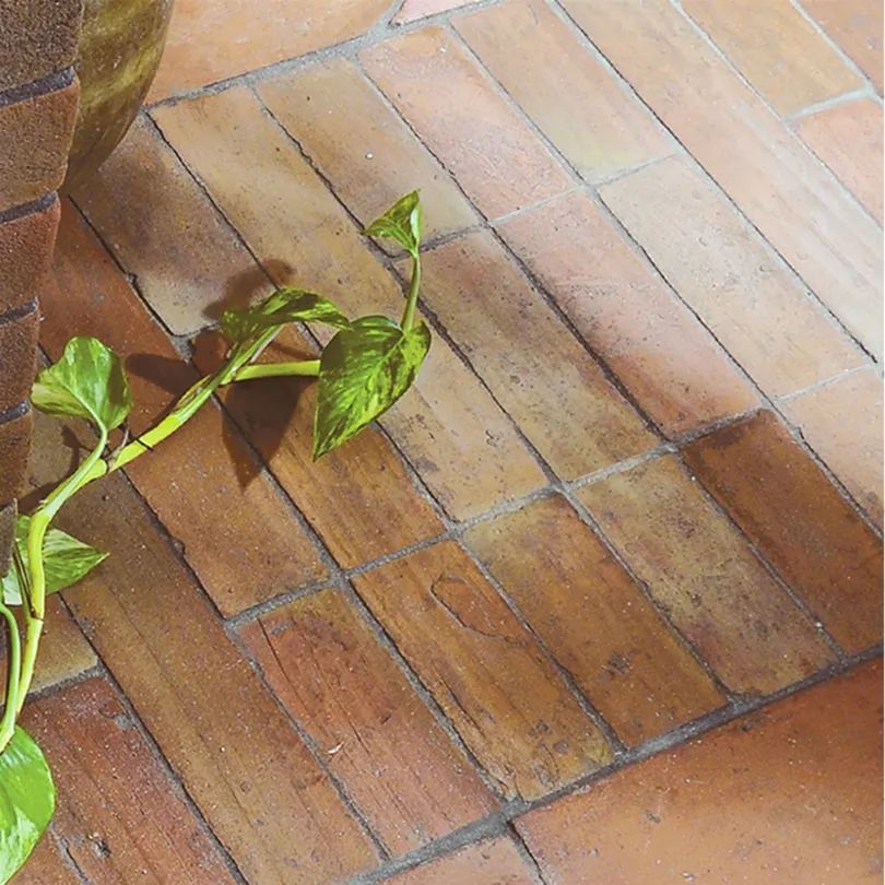 Handmade terracotta tiles with treatment 6x15 cm