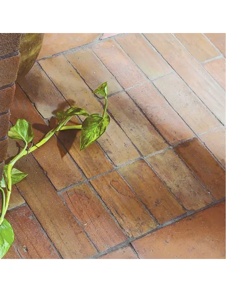 Handmade terracotta tiles with treatment 6x15 cm Handmade terracotta tiles with treatment 6x15 cm