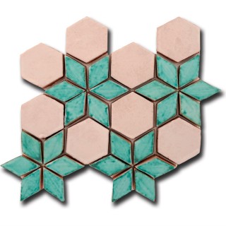 Tessere Mosaico Le Miniature Fiori 1 su rete 27,5X32,5 cm