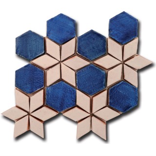 Tessere Mosaico Le Miniature Fiori 2 su rete 27,5X32,5 cm