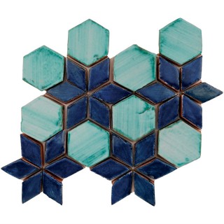 Tessere Mosaico Le Miniature Fiori 3 su rete 27,5X32,5 cm