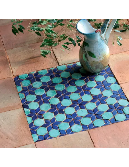 Mosaic tiles Le Miniature Fiori 3 on mesh 27,5X32,5 cm