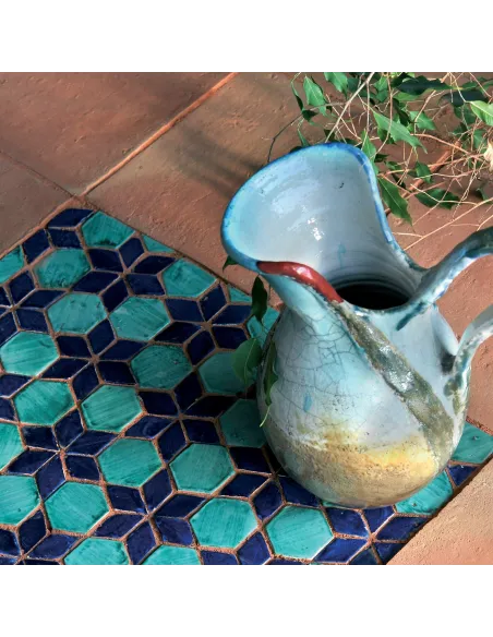 Carrelage Mosaïque Le Miniature Fiori 3 su rete 27,5X32,5 cm