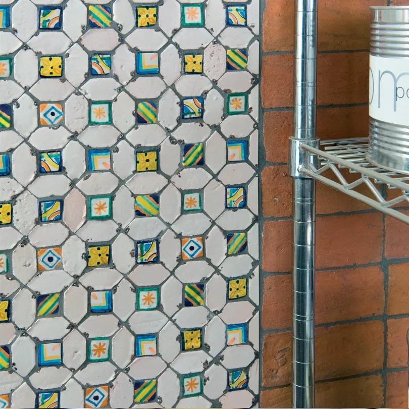 Mosaic tiles Le Miniature Decorazione 4 on mesh 26,5X26,5 cm