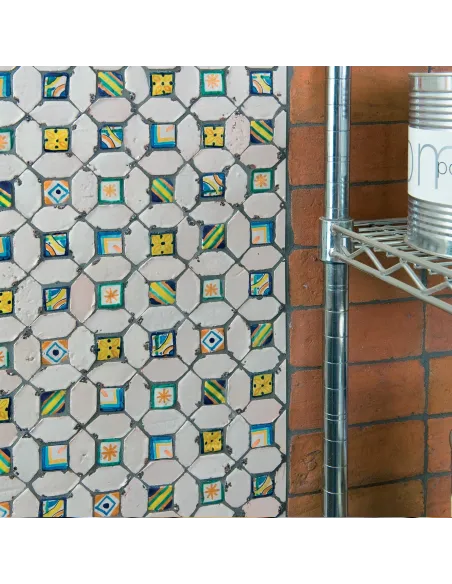 Mosaic tiles Le Miniature Decorazione 4 on mesh 26,5X26,5 cm
